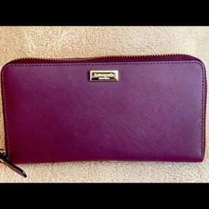 Kate Spade Large Leather Zip Around Wallet
